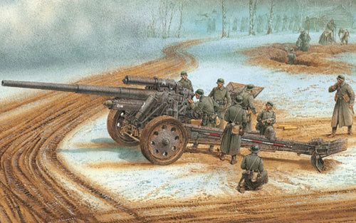 【ドラゴン】1/35 WW.II ドイツ軍 10cm sK18カノン砲 アルミ砲身/フィギュア付属