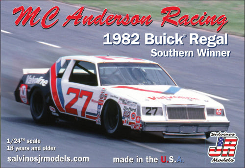 【サルビノスJRモデルズ】1/24 NASCAR 1982 サザン500ウイナー MC アンダーソンレーシング ビュイック・リーガル #27