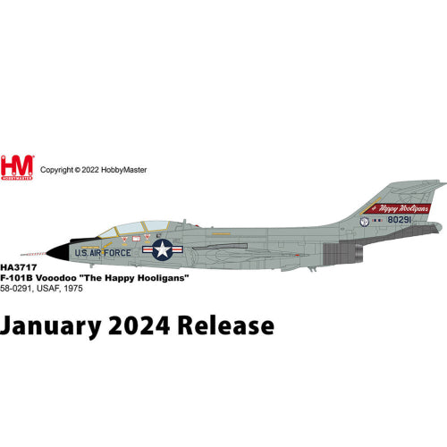 【ホビーマスター】1/72 F-101B ブードゥー “アメリカ空軍 ハッピー・フーリガンズ 1975″